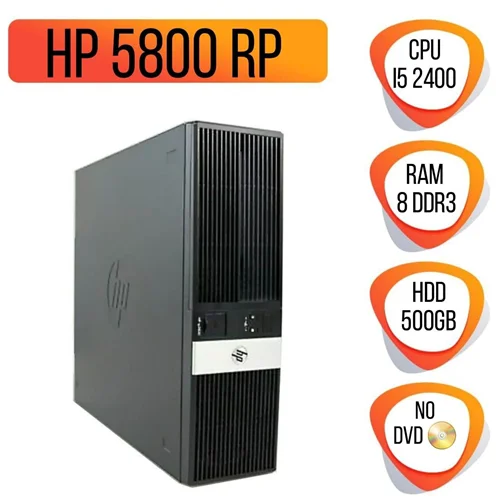 مینی کیس HP Rp5800 cpu i5 Ram 8 HDD 500