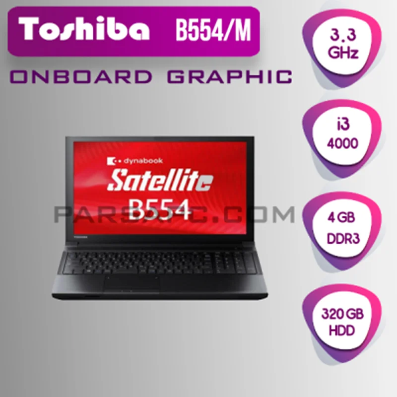 لپ تاپ  i3 4the 4000 Toshiba B554/M استوک